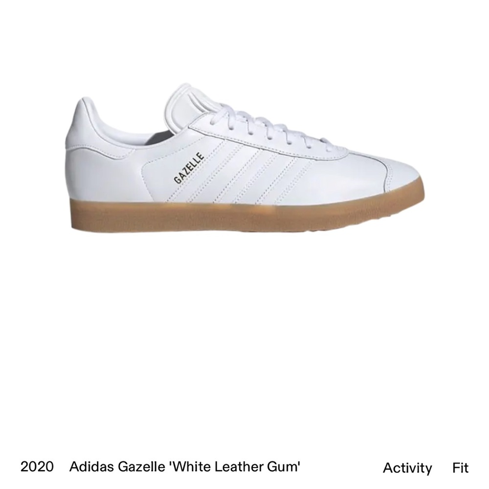 Adidas White Gum Sole Gazelle Sneakers